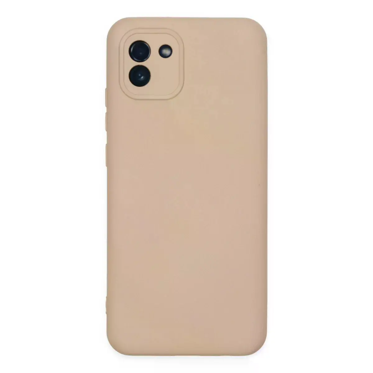 Samsung Galaxy A03 Kılıf Nano İçi Kadife Silikon - Pudra