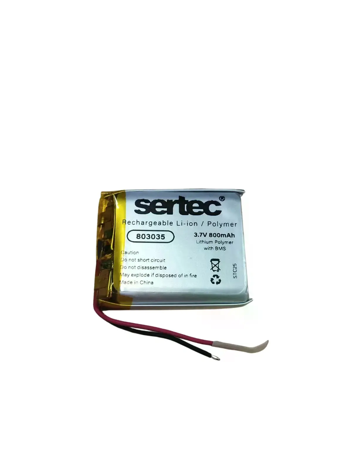 803035 3.7v 800 Mah Li-polymer Pil (devreli/1.5a)