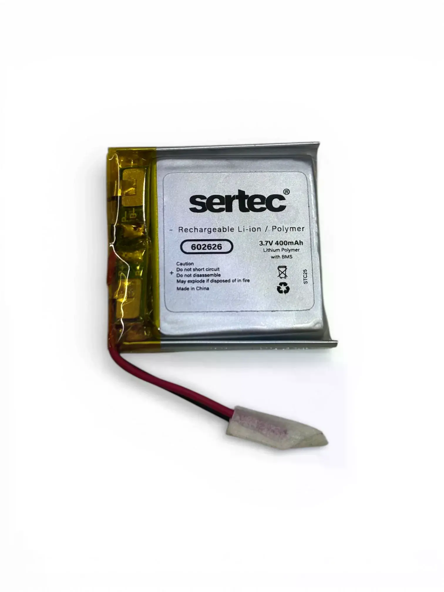 602626 3.7v 400mah Li-polymer Pil (devreli/1.5a)