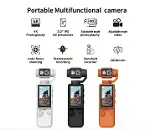 Q8 4K Ultra HD Taşınabilir Vlog Spor Ve Aksiyon Kamerası 2.0’’ Döndürülebilir IPS Ekran siyah-2