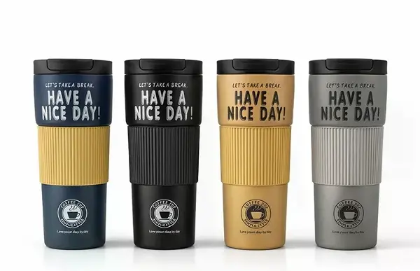 600 Ml Have A Nice Day" 600 Ml Çift Katmanlı Paslanmaz Çelik Termos Mug Alk4624