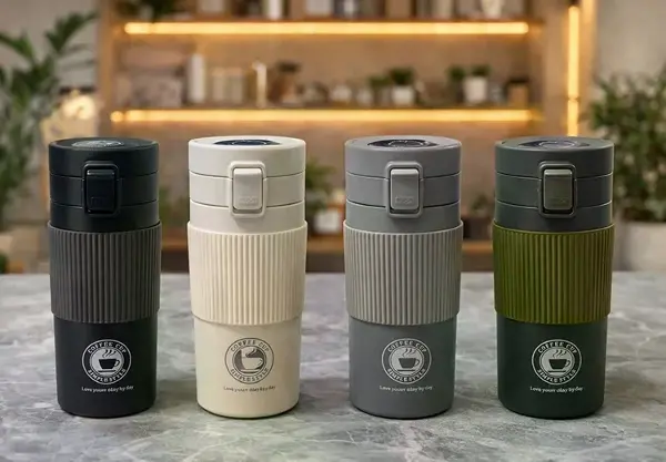 350 Ml Paslanmaz Çelik Termos Dereceli Mug - Sızdırmaz Kapaklı Çift Katmanlı Dereceli Termos  Alk4626