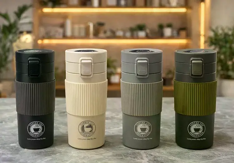 500 Ml Paslanmaz Çelik Termos Dereceli Mug - Sızdırmaz Kapaklı Çift Katmanlı Dereceli Termos  Alk4627