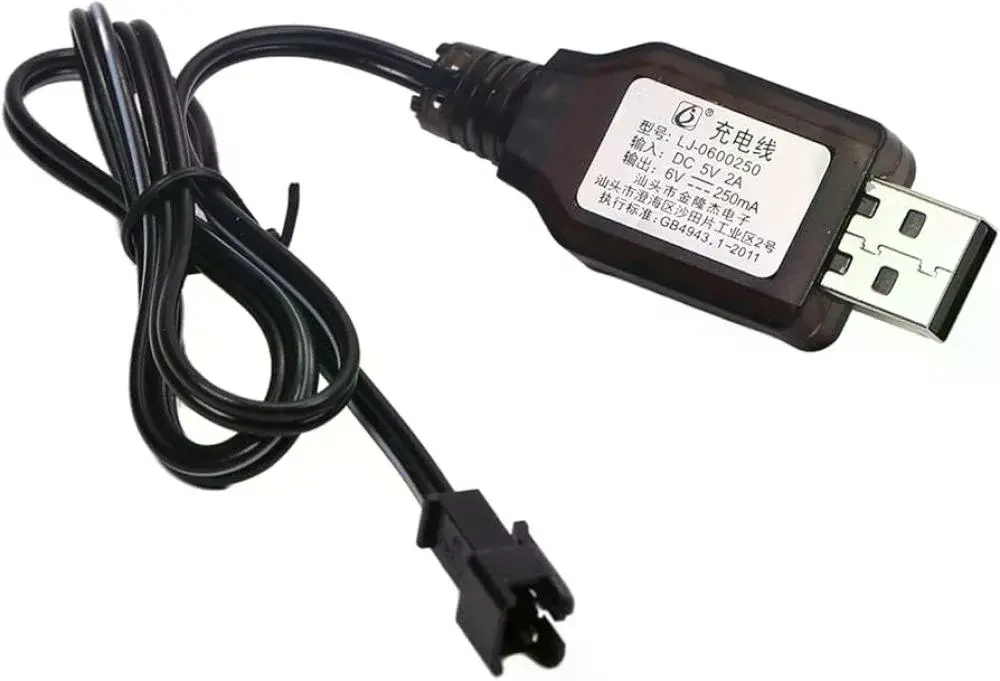 6v Nı-cd / Nı-mh Oyuncak Bataryası Usb Şarj Kablosu