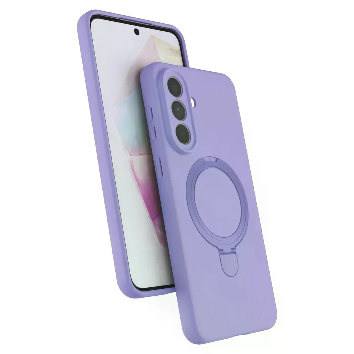 Samsung Galaxy A57 5g Regal Magsafe Standlı Kapak - Lila