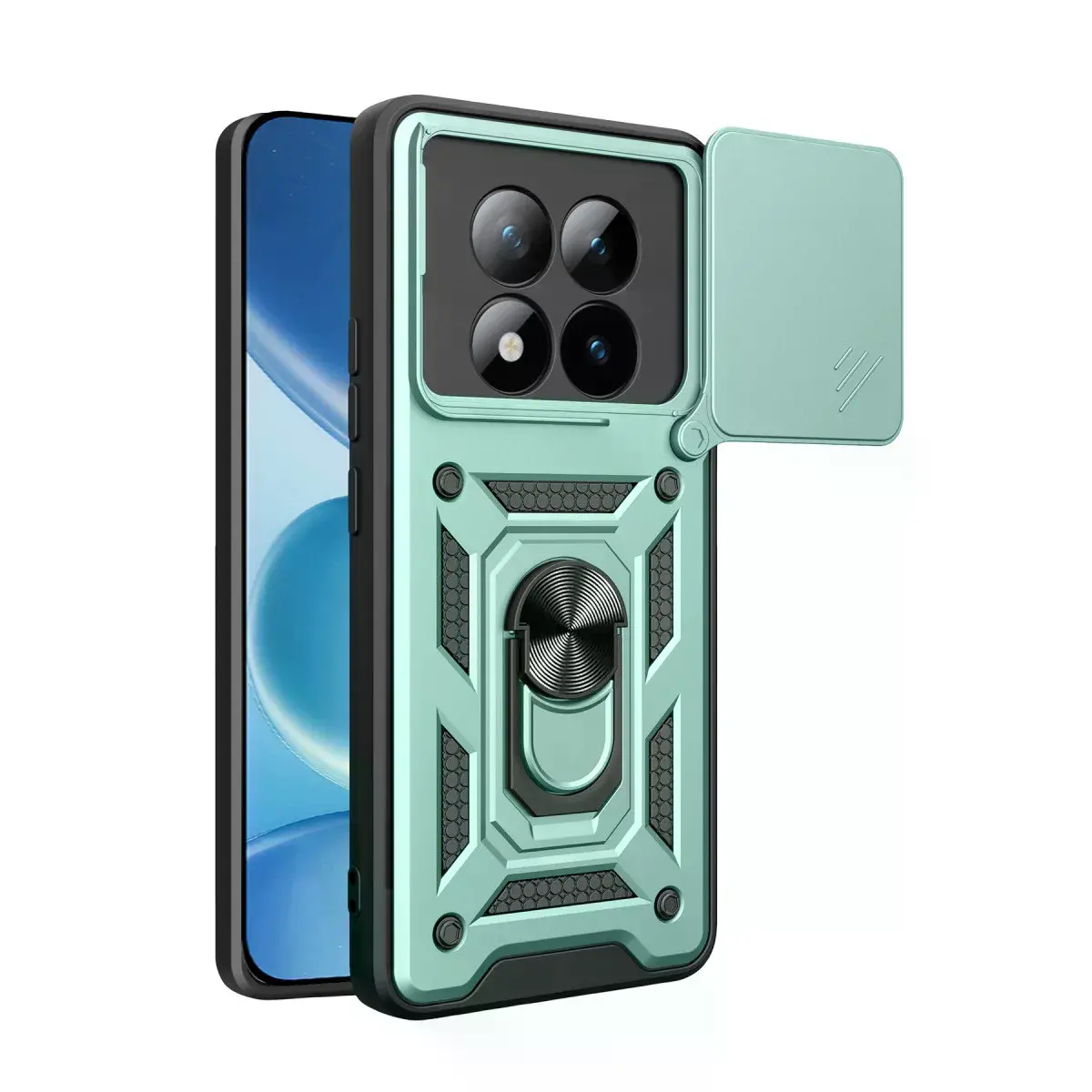 Xiaomi Redmi Note 15 Pro 4g Pars Lens Yüzüklü Silikon - Yeşil