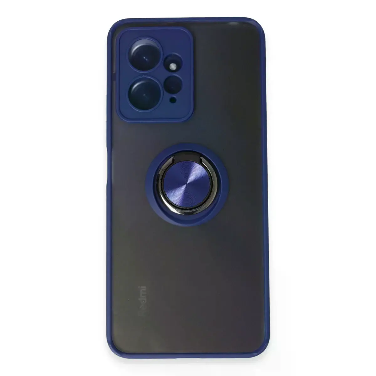 Xiaomi Redmi Note 12 4g Kılıf Montreal Yüzüklü Silikon Kapak - Lacivert