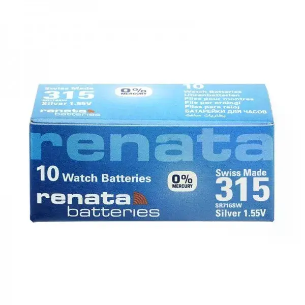Renata 315 Sr716sw 1.55v Alkalin Saat Pili 10 Adet
