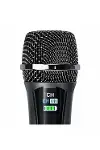 Profesyonel Çiftli Kablosuz Mikrofon Seti Karaoke Şarj Edilebilir 50 Metre-5