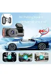 4K WiFi Çift Kameralı Araç Kamerası Gece Görüşlü G-Sensörlü Dash Cam 170 Derece-3
