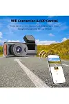 4K WiFi Çift Kameralı Araç Kamerası Gece Görüşlü G-Sensörlü Dash Cam 170 Derece-4