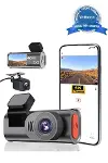 4K WiFi Çift Kameralı Araç Kamerası Gece Görüşlü G-Sensörlü Dash Cam 170 Derece-1