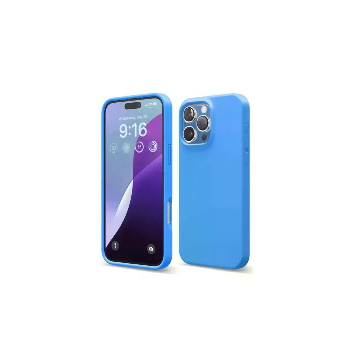 İphone 16 Pro Kılıf First Silikon - Mavi