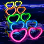 Glow Kalpli Fosforlu Gözlük 6’lı Renkli Set – Neon Parti-2