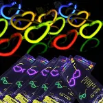Glow Kalpli Fosforlu Gözlük 6’lı Renkli Set – Neon Parti-4