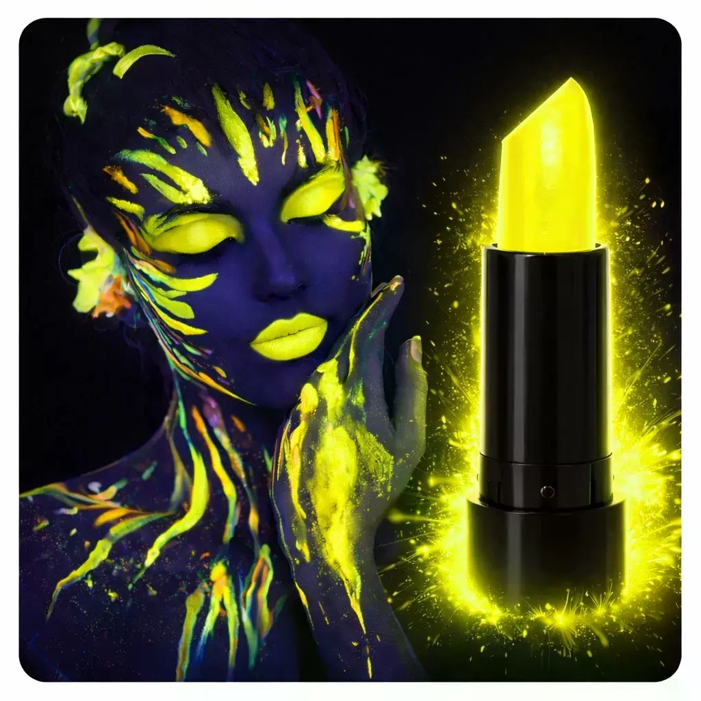 Uv Neon Sarı Ruj – Karanlıkta Parlayan Makyaj Boyası
