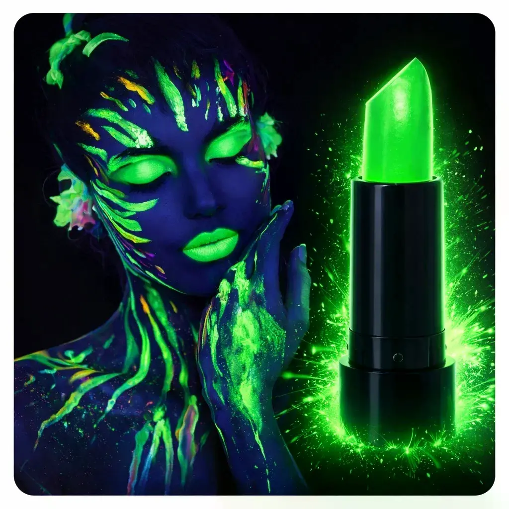 Uv Neon Yeşil Ruj – Karanlıkta Parlayan Makyaj Boyası
