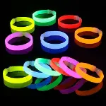 Glow Kalın Bileklik 12’li Set | Baskıya Uygun Renkli Model-2