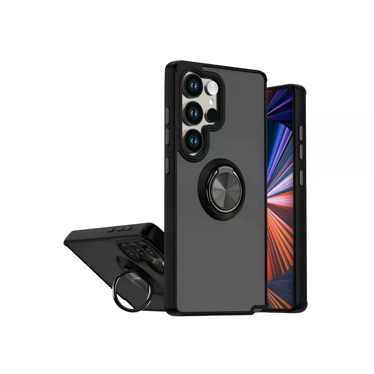 Samsung Galaxy S26 Ultra Montreal Yüzüklü Silikon Kapak - Siyah