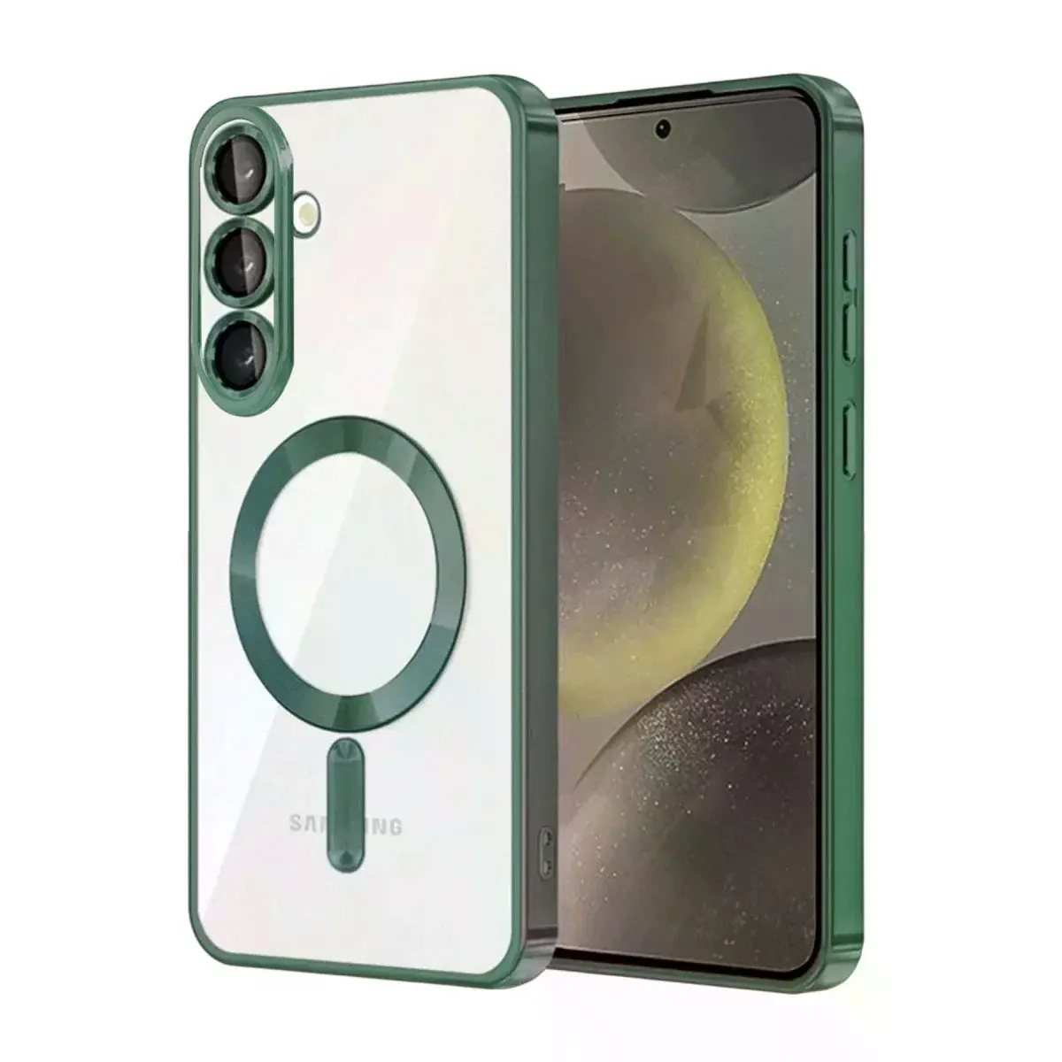 Samsung Galaxy A57 5g Kross Magneticsafe Kapak - Koyu Yeşil