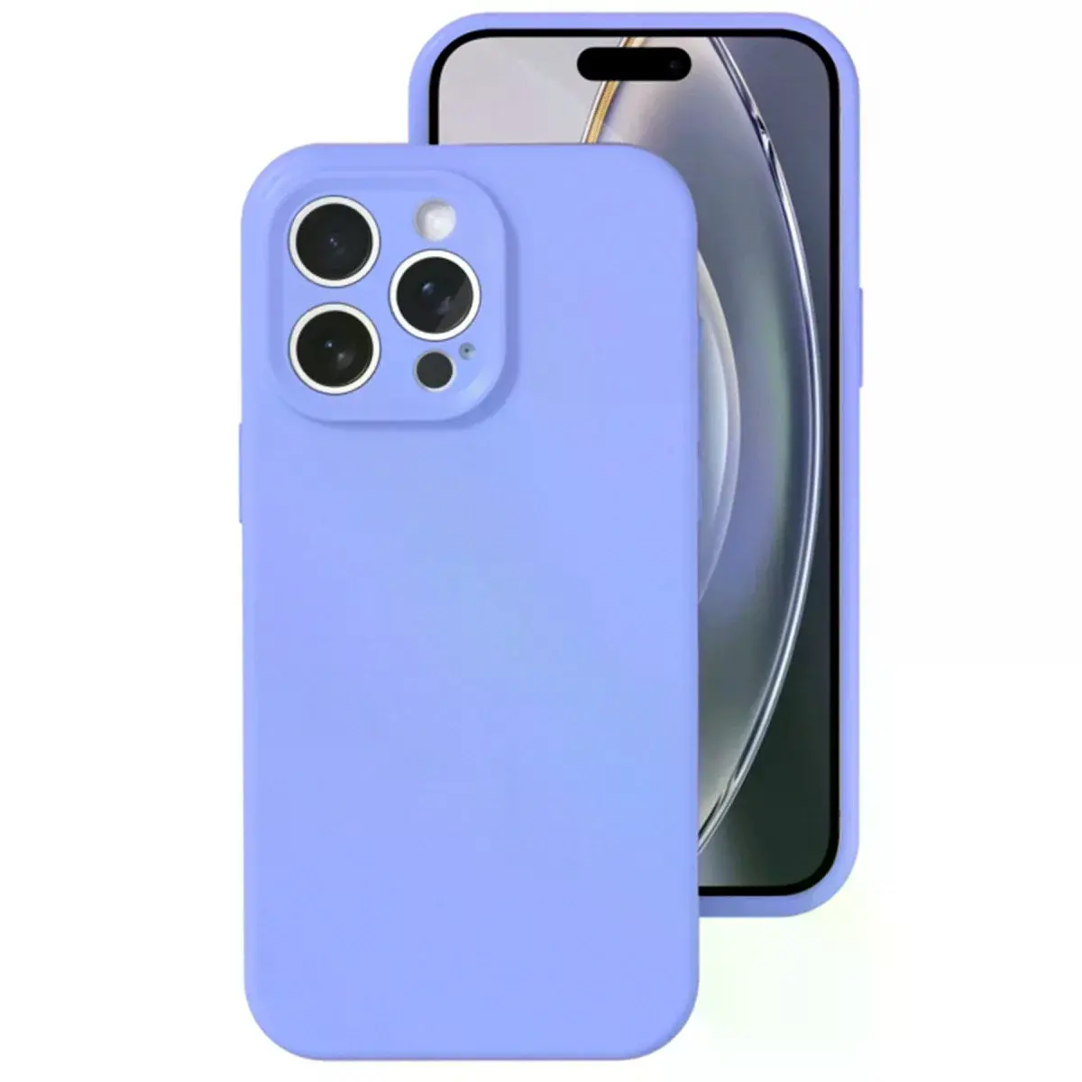 İphone 16 Pro Kılıf Nano İçi Kadife Silikon - Lila