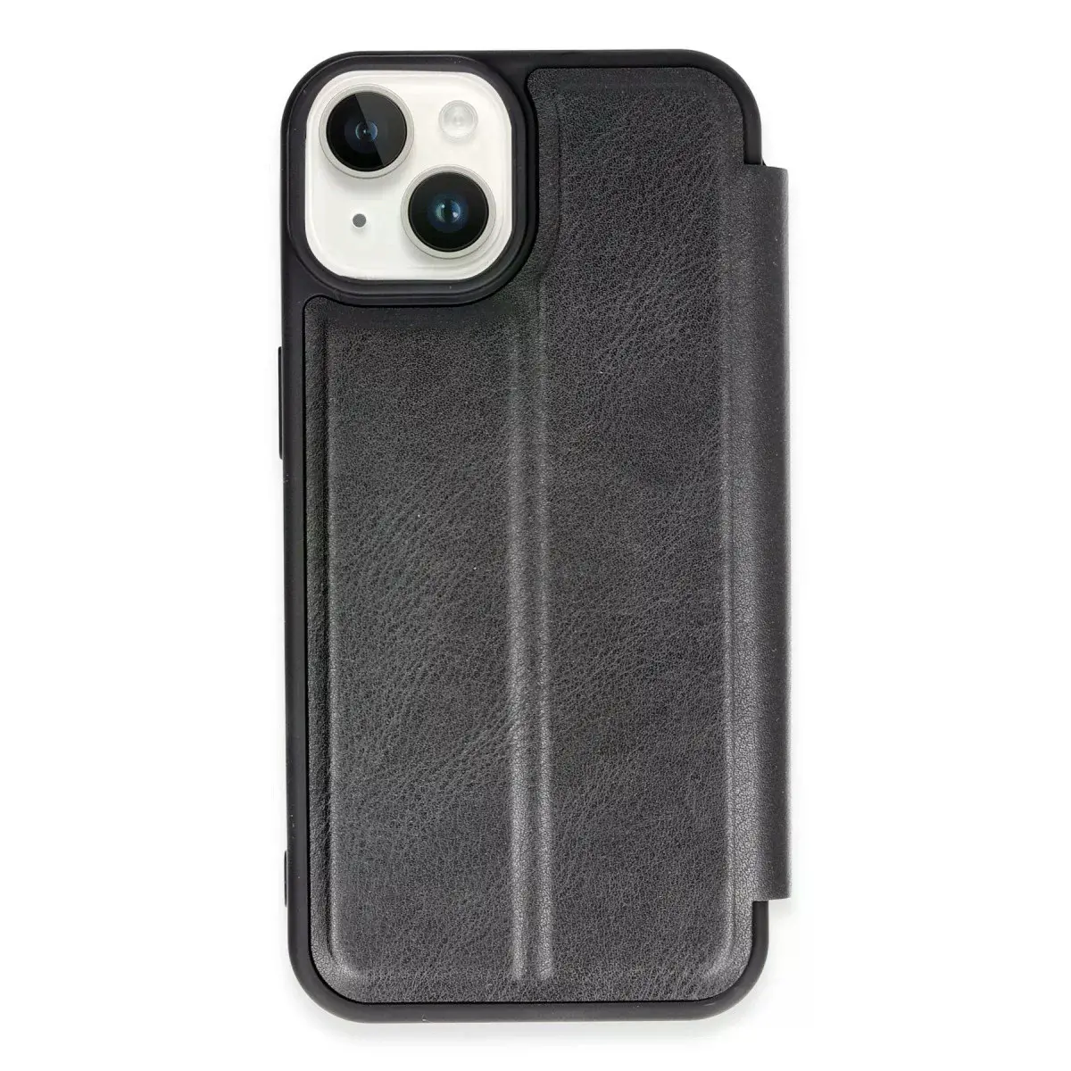 İphone 14 Kılıf Flip Cover - Siyah