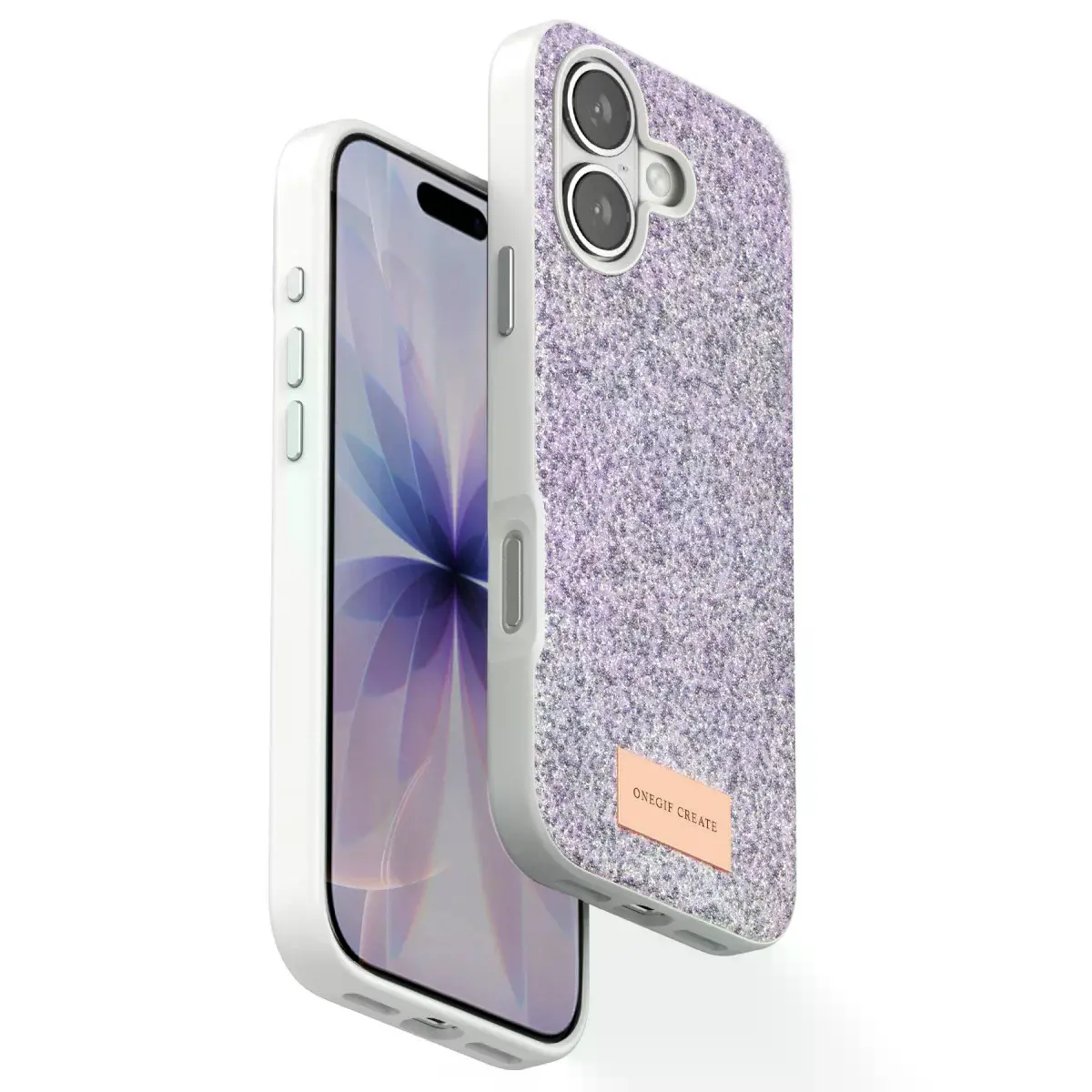 Onegif  İphone 17 Bright Simli Kapak - Lila