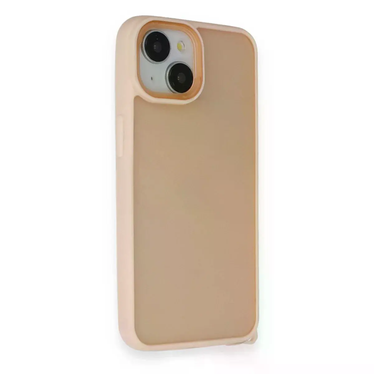 İphone 14 Kılıf Elegant Kapak - Pudra
