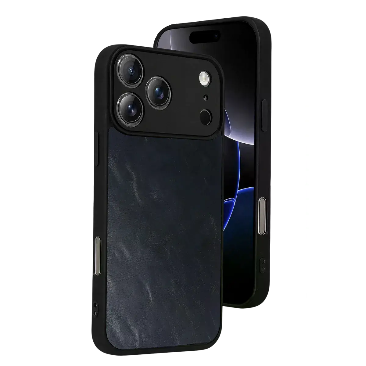 İphone 17 Pro Aras Deri Kapak - Lacivert