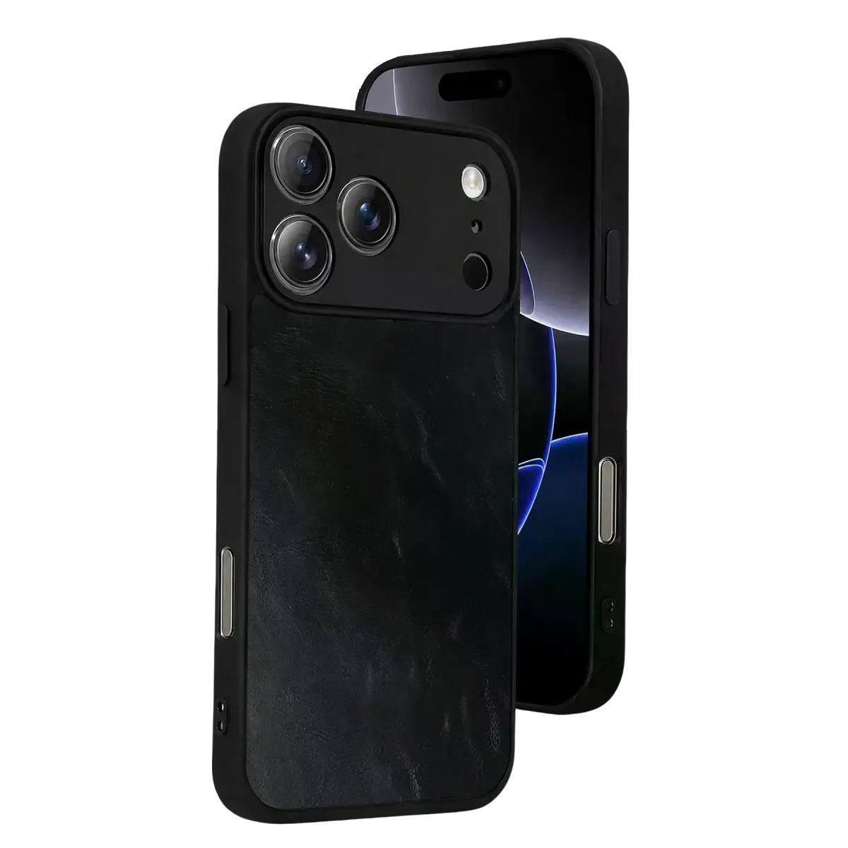 İphone 17 Pro Max Aras Deri Kapak - Siyah
