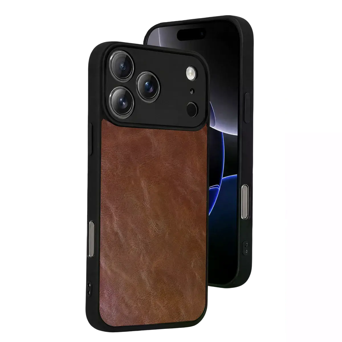 İphone 17 Pro Max Aras Deri Kapak - Taba