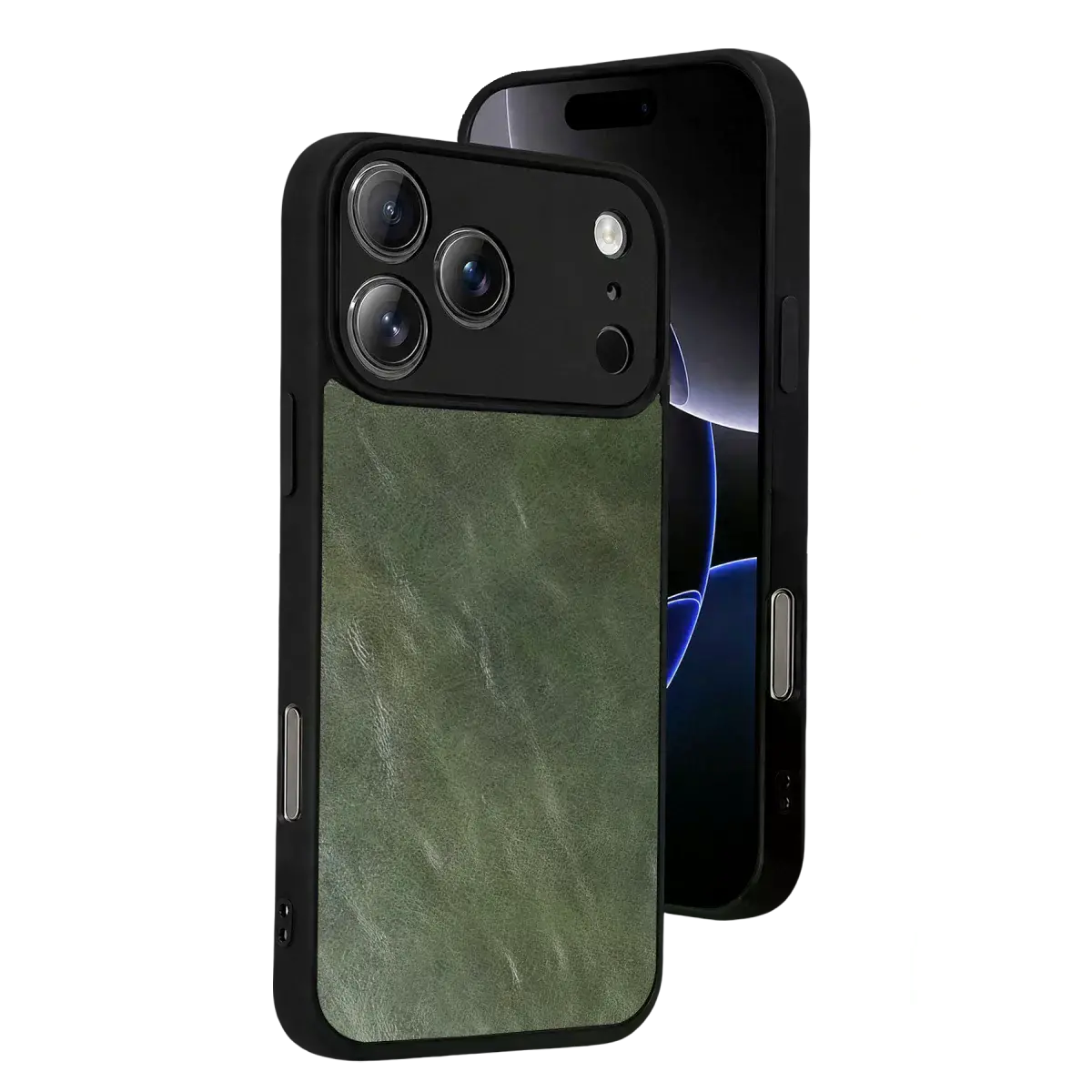 İphone 17 Pro Max Aras Deri Kapak - Yeşil