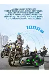 D2-6X 1000M Mesafeli 6 Kanallı İntercom Bluetooth Motosiklet Kask Kulaklığı İntercom Kulaklık-2