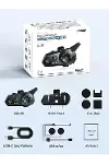 D2-6X 1000M Mesafeli 6 Kanallı İntercom Bluetooth Motosiklet Kask Kulaklığı İntercom Kulaklık-7