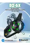 D2-6X 1000M Mesafeli 6 Kanallı İntercom Bluetooth Motosiklet Kask Kulaklığı İntercom Kulaklık-1