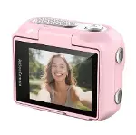 1080P Dijital Video Kamera (32GB) Kart Dijital Vlog Fotoğraf Makinesi  Türkçe Pembe-3