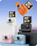 1080P Dijital Video Kamera (32GB) Kart Dijital Vlog Fotoğraf Makinesi  Türkçe Pembe-4