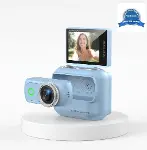 1080P Dijital Video Kamera (32GB) Kart Dijital Vlog Fotoğraf Makinesi Türkçe  Mavi-1