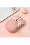 Tavşan figürlü Kablosuz Mouse pil Dahil Etiket Hediyeli pembe-2