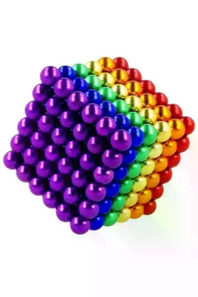 Vothoon Boncuk Mıknatıs 216 Adet 5mm Mıknatıslı Lego Magnet Neo Cube Gümüş Neo Karışık