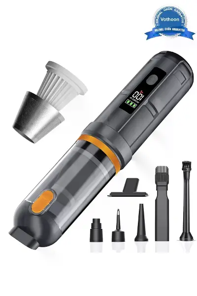 Araç Süpürgesi Şarjlı 120w 20.000pa Göstergeli Yeni Nesil Metal Filtre Extra Vakum Ve Üfleme