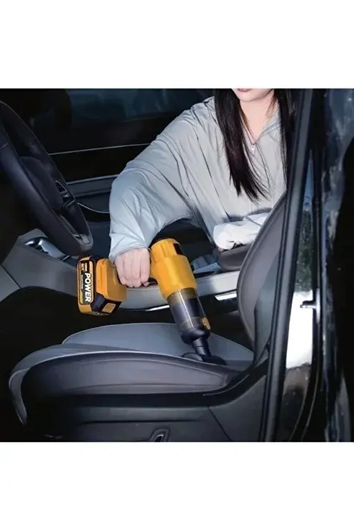 25.000mah Çift Bataryalı Auhma 20.000pa Ultra Çekim Güçlü Çantalı Araç Temizleme Süpürgesi
