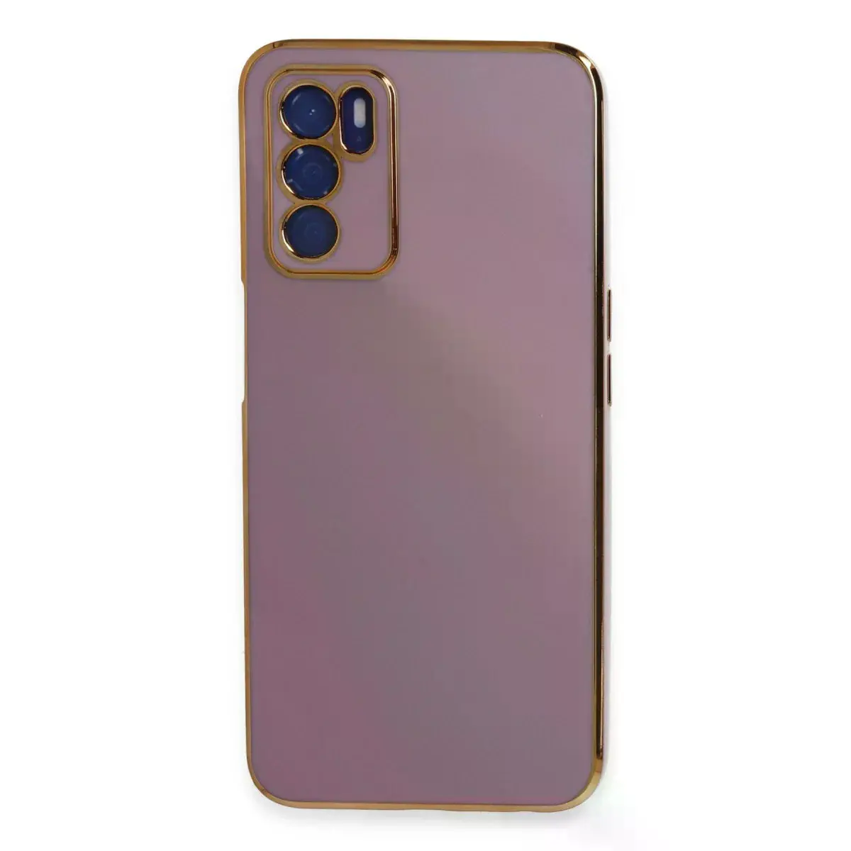 Oppo A16 Kılıf Volet Silikon - Mor