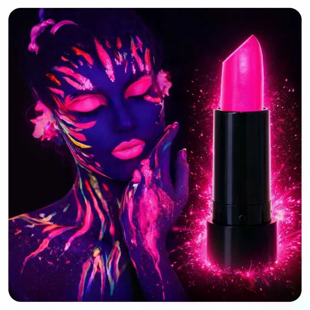 Uv Neon Pembe Ruj – Karanlıkta Parlayan Makyaj Boyası
