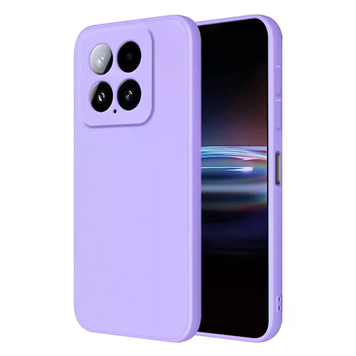 Xiaomi Mi 14t Pro Kılıf Nano İçi Kadife Silikon - Lila