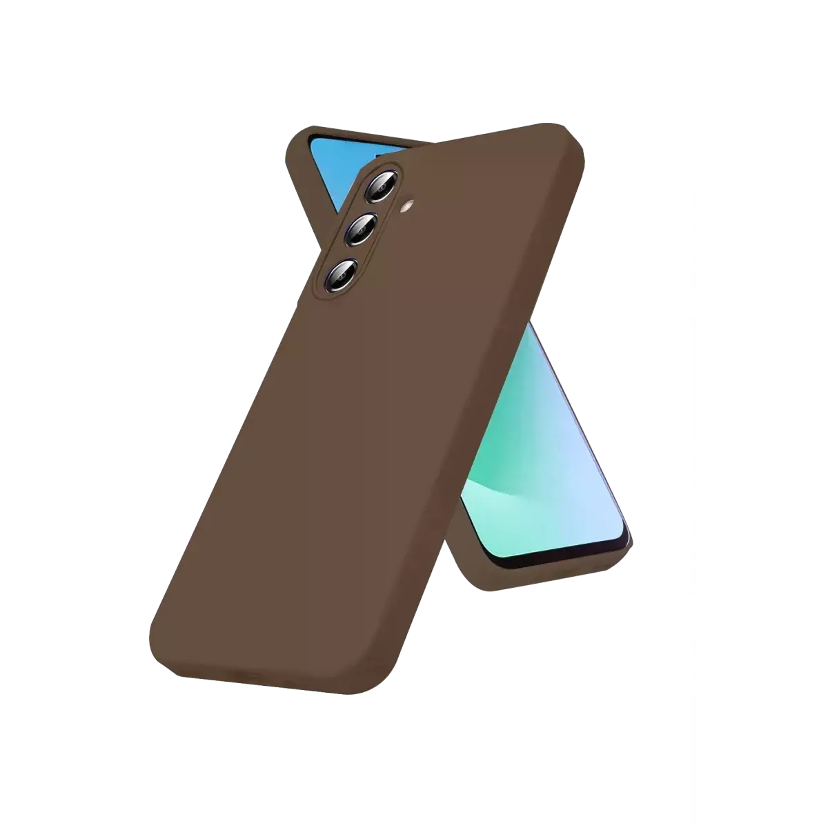 Samsung Galaxy A56 Kılıf First Silikon - Kahverengi