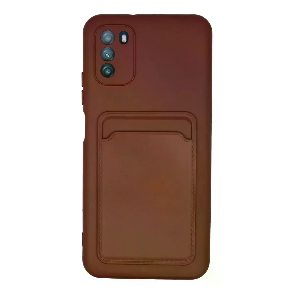 Xiaomi Pocophone M3 Kılıf Kelvin Kartvizitli Silikon - Bordo