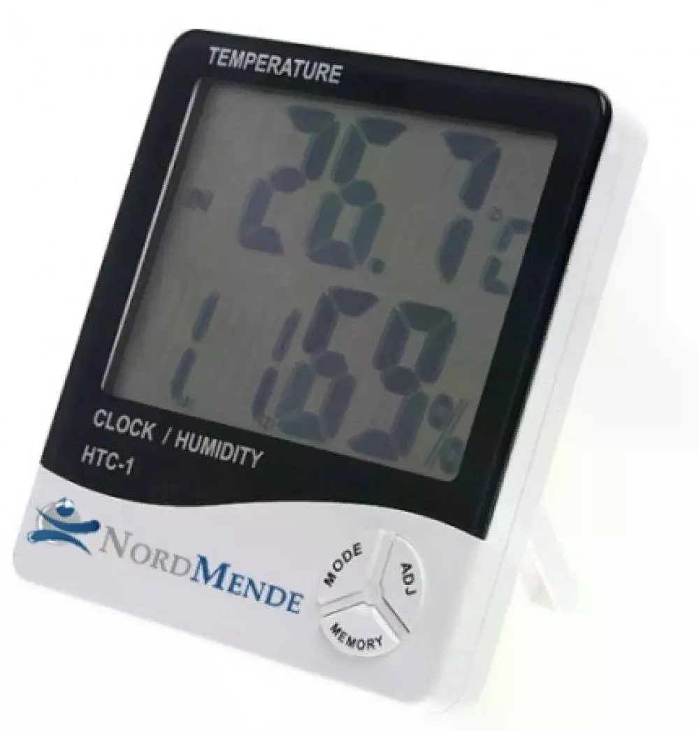 Dijital Termometre Nem Ölçer Saat Alarm Özellikli Lcd Ekran İç Mekan Sıcaklık Göstergesi