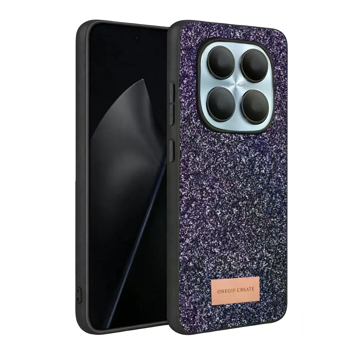 Onegif Xiaomi Redmi Note 15 Pro 5g Bright Simli Kapak - Derin Mor