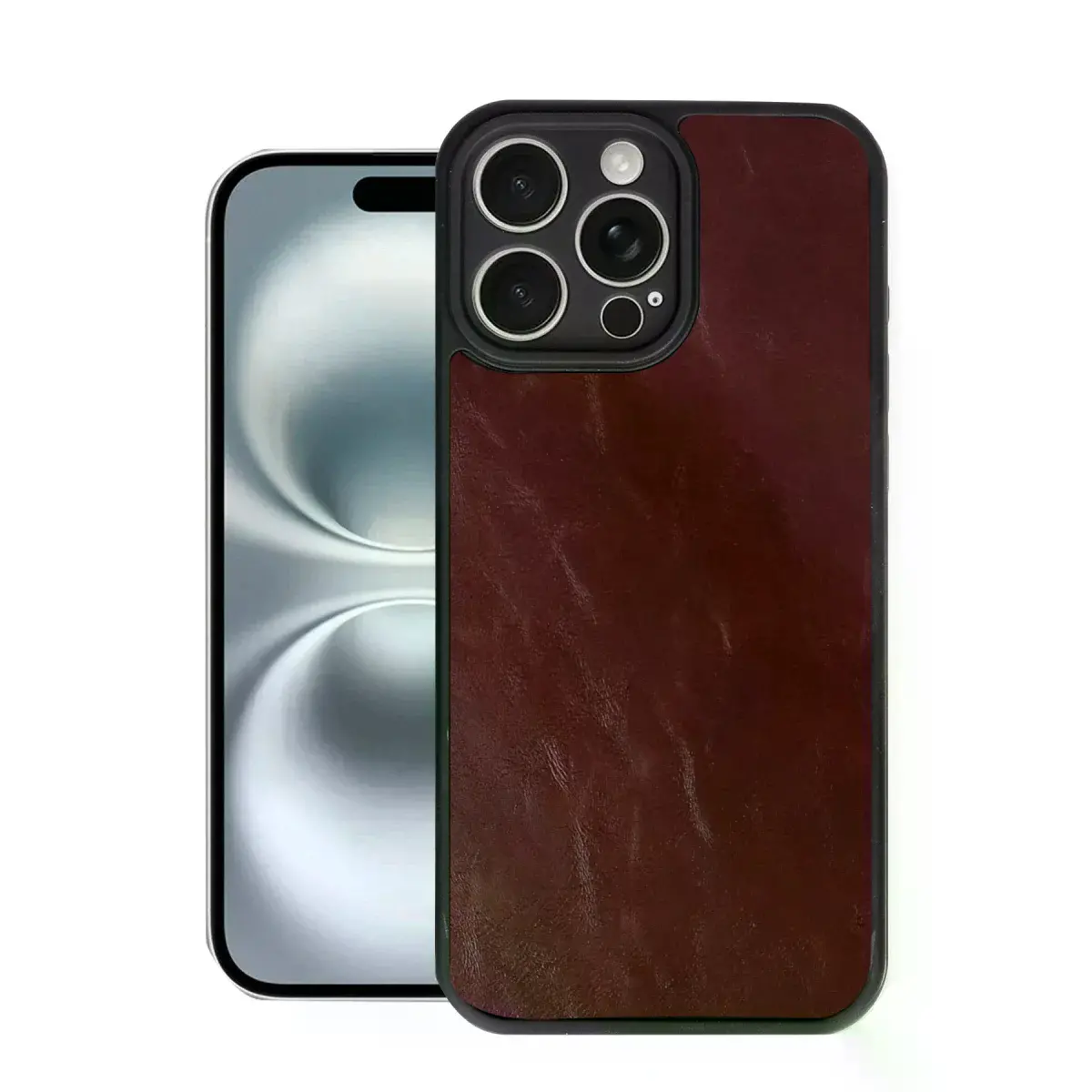 İphone 16 Pro Max Kılıf Aras Deri Kapak - Bordo